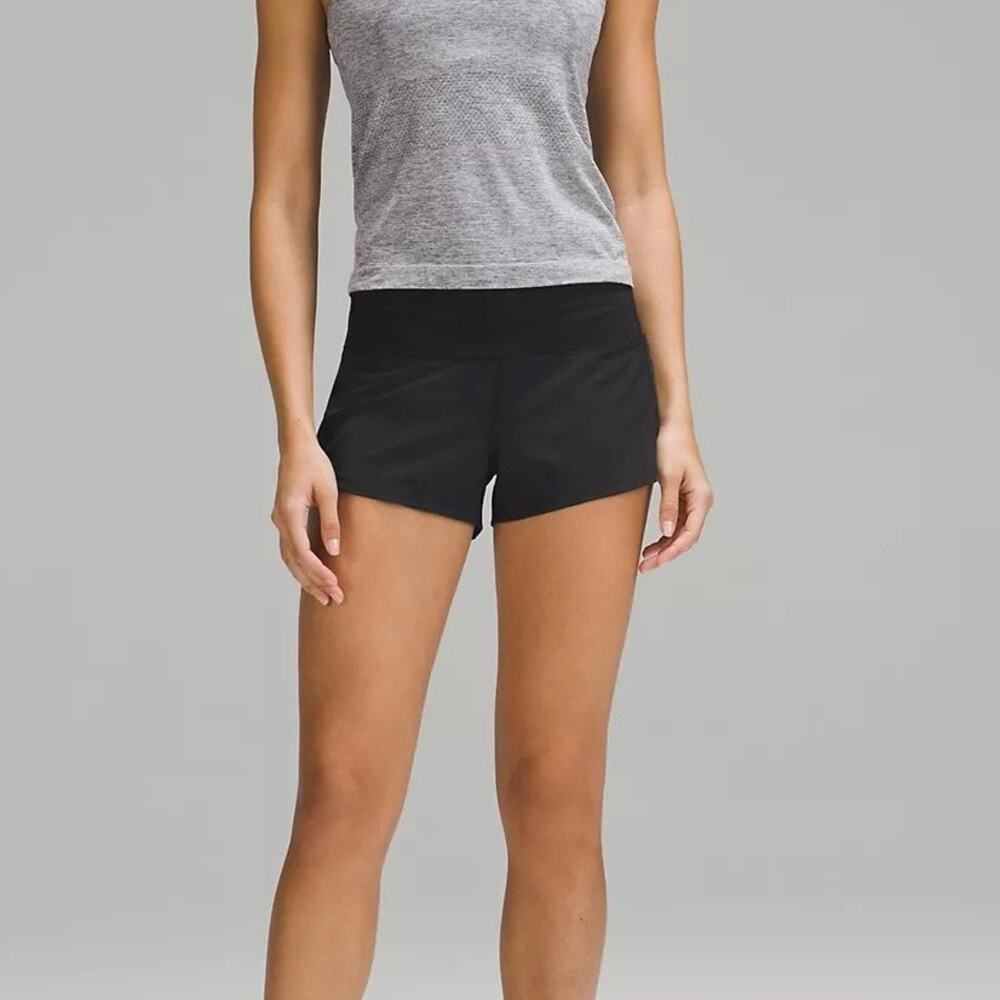 Lululemon Speed Up Lined Shorts 3.5” Inseam Black Size 6